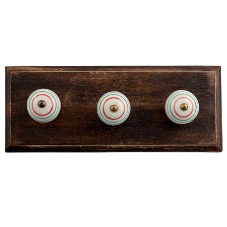 Mix Strip Ceramic Wooden Hooks